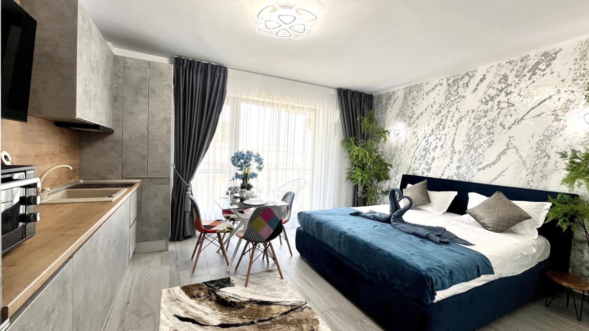 Cosmopolitan - Studio Pe Plaja Cu Vedere La Mare & Loc Parcare Gratis Năvodari Exterior foto